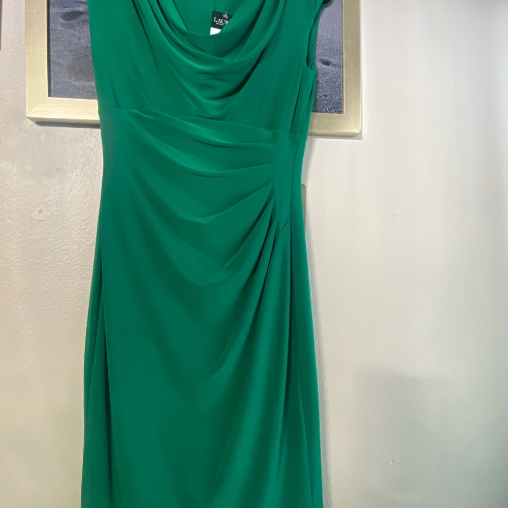 Lauren Ralph Lauren Emerald Green Midi Dress